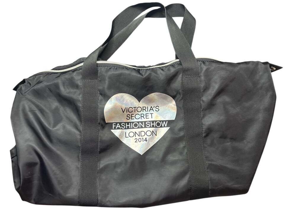 Rare Victoria's Secret 2014 London Fashion Show Black Lg Travel Tote Duffel Bag